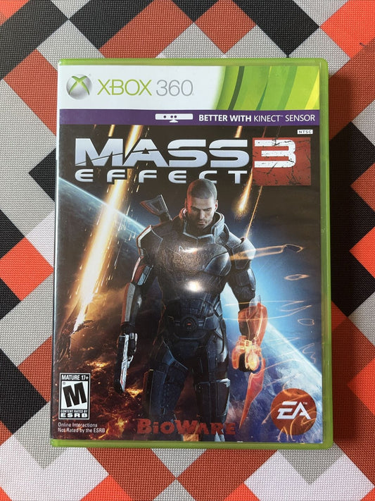 Mass Effect 3 (Microsoft Xbox 360, 2012) No Manual. New Case. ￼