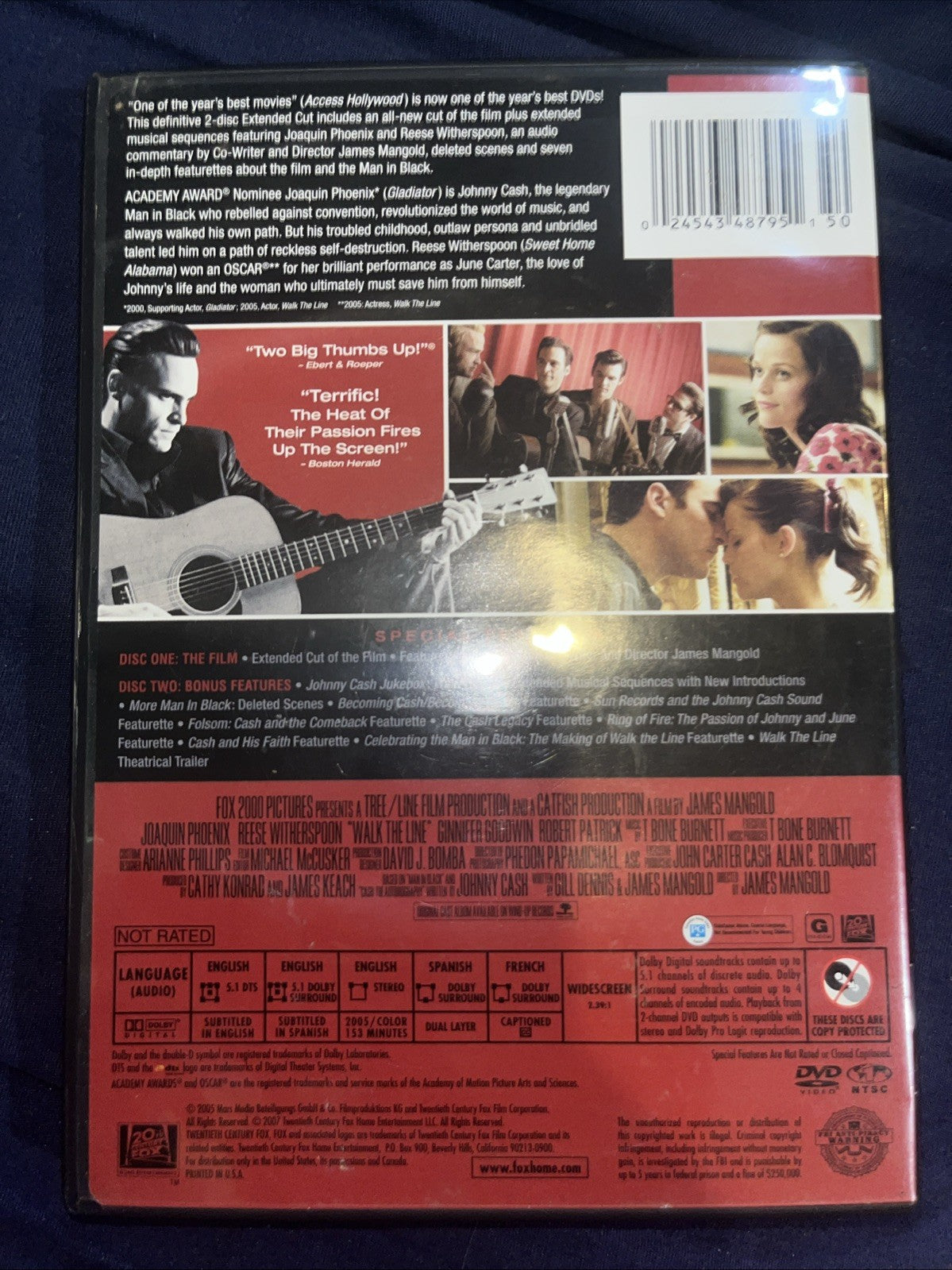Walk the Line (DVD, 2008, 2-Disc Set, Extended Cut)