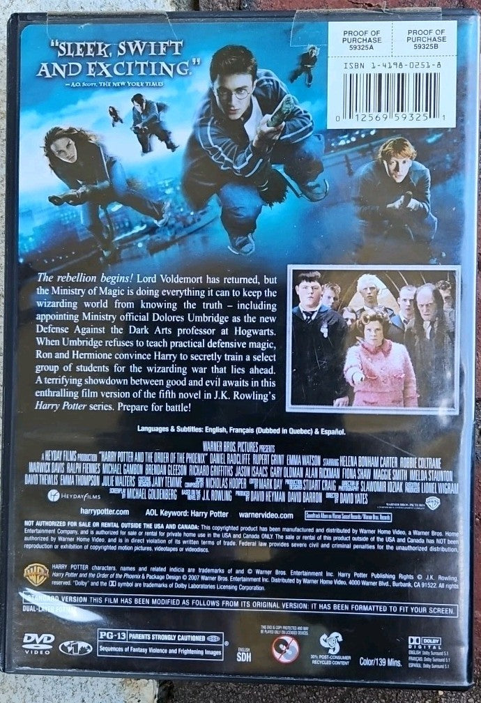 Harry Potter 5 Movie Collection (DVD) Tested