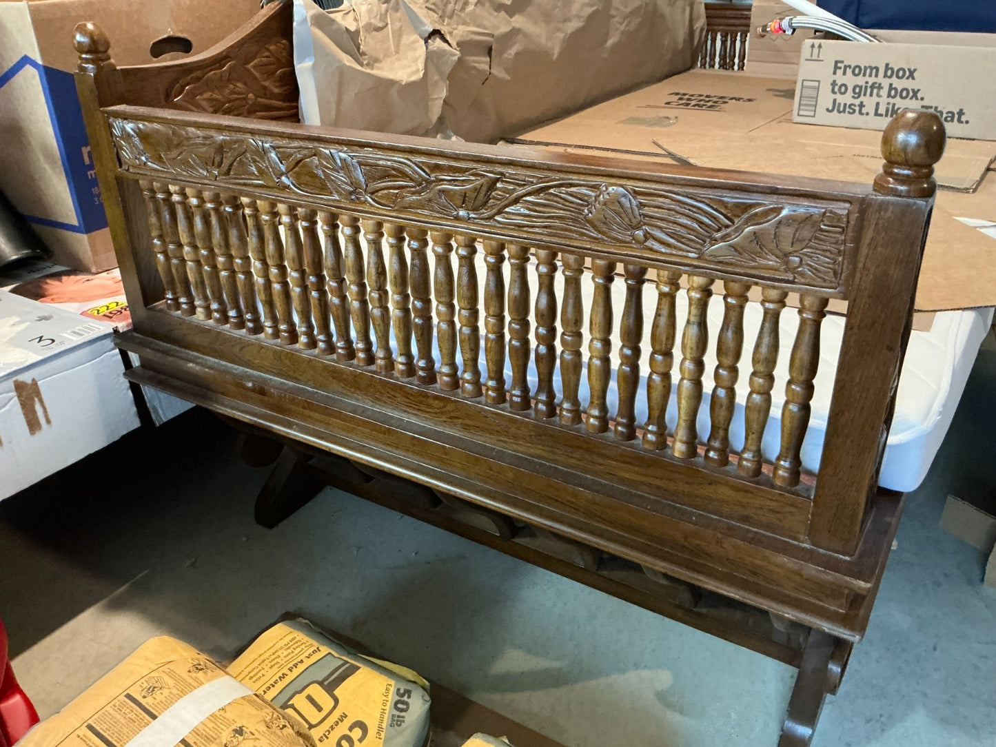 Teak Twin Daybed from Thailand Hand Carved
