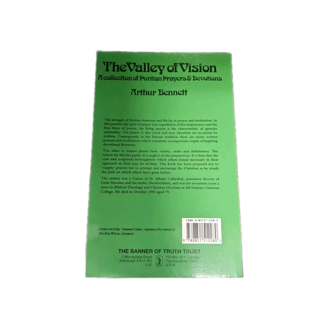 Valley of Vision by Arthur G. Bennett (Softcover)