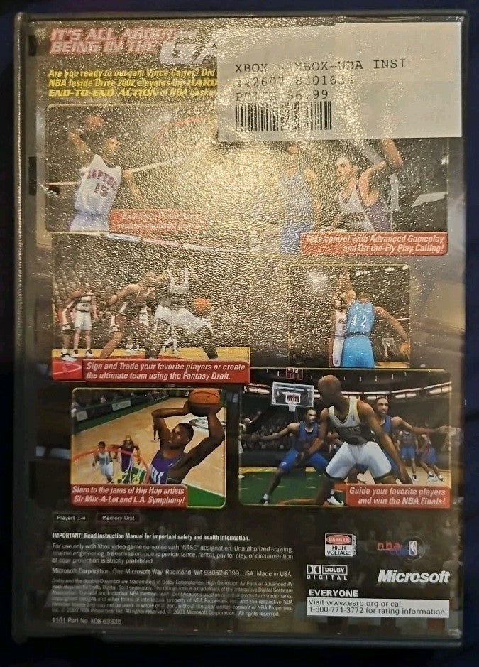Nba Inside Drive 2002 (XBOX) Tested. No Scratches. New Case