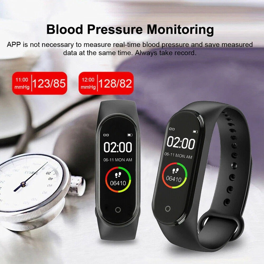 NEW M4 Smart Bracelet Bluetooth Connection Android 4.4+ & IOS above 8.5 Black