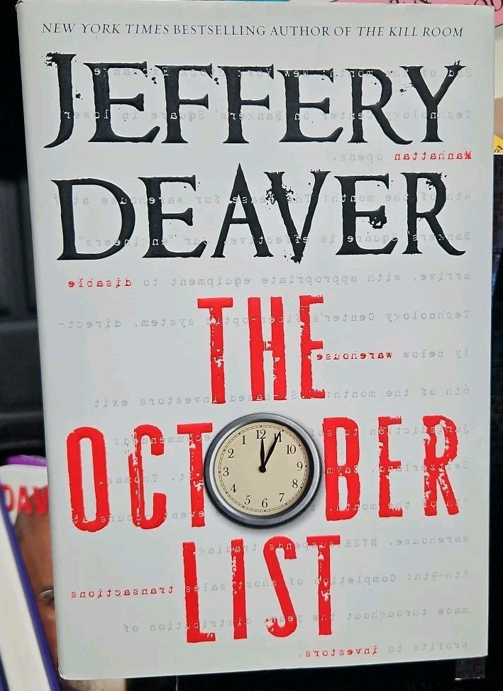 October List by Jeffery Deaver (2013, Hardcover)