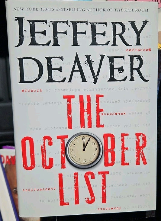 October List by Jeffery Deaver (2013, Hardcover)
