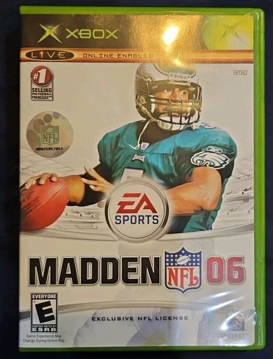 Madden NFL 06 (Microsoft Xbox, 2005) Tested. No Scratches. New Case.
