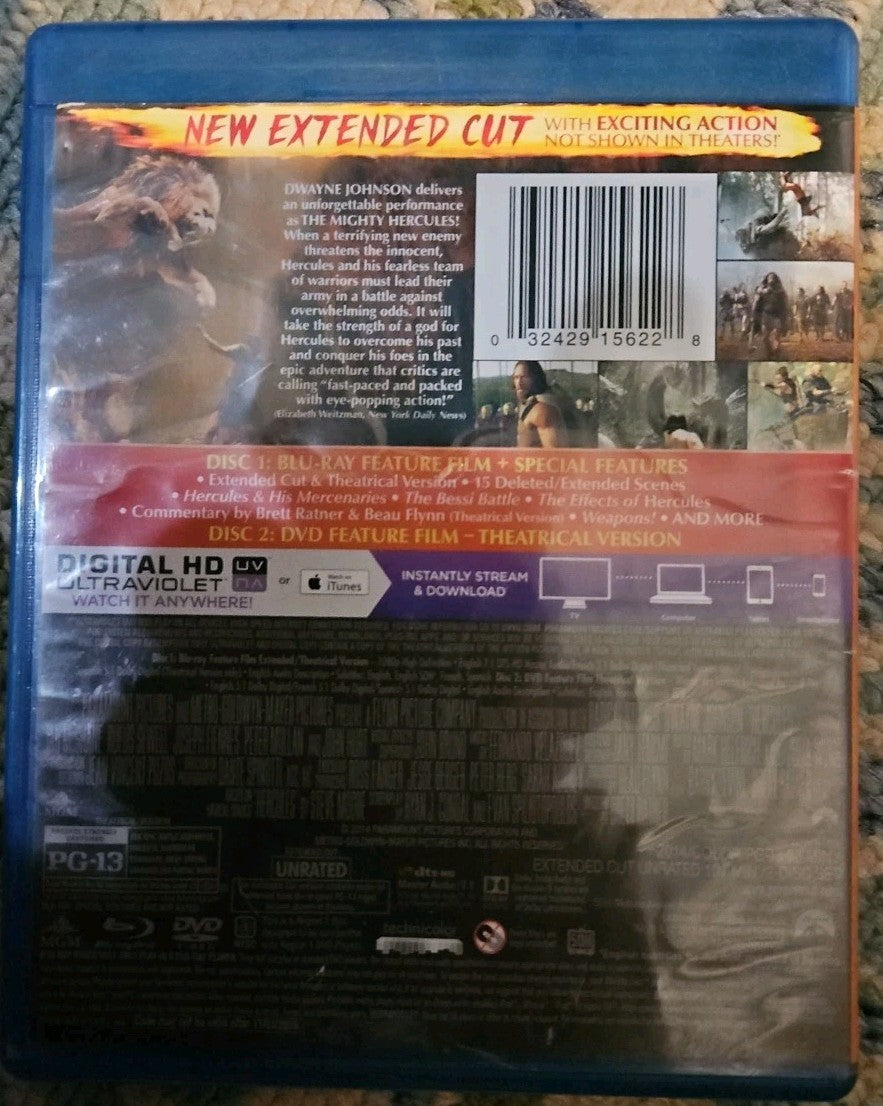Hercules (Blu-ray, 2014) New. No Digital Download