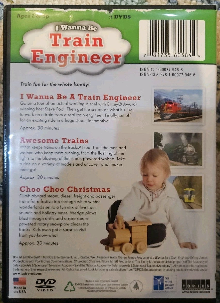 I Wanna Be: Train Engineer (DVD, 3-Disc Set) Tested. New Case. Resealed