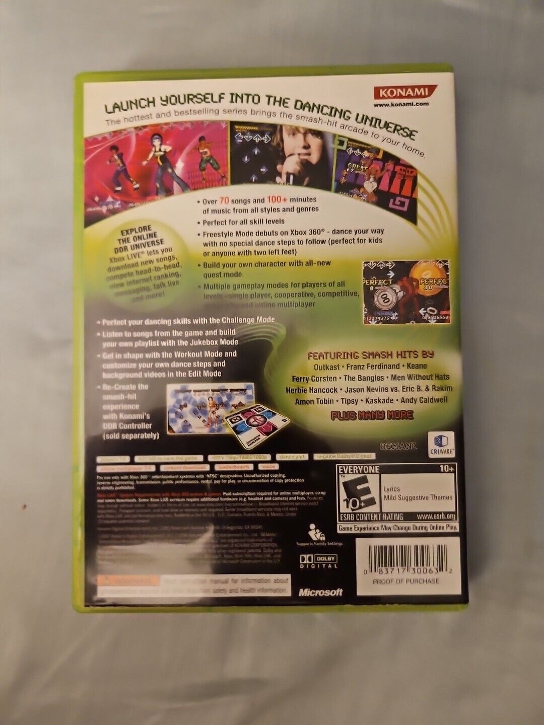 Dance Dance Revolution: Universe 2 (Microsoft Xbox 360, 2007)