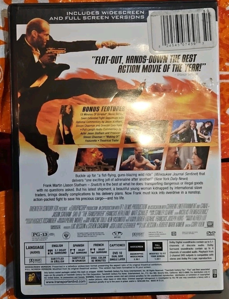 The Transporter (DVD, 2002)