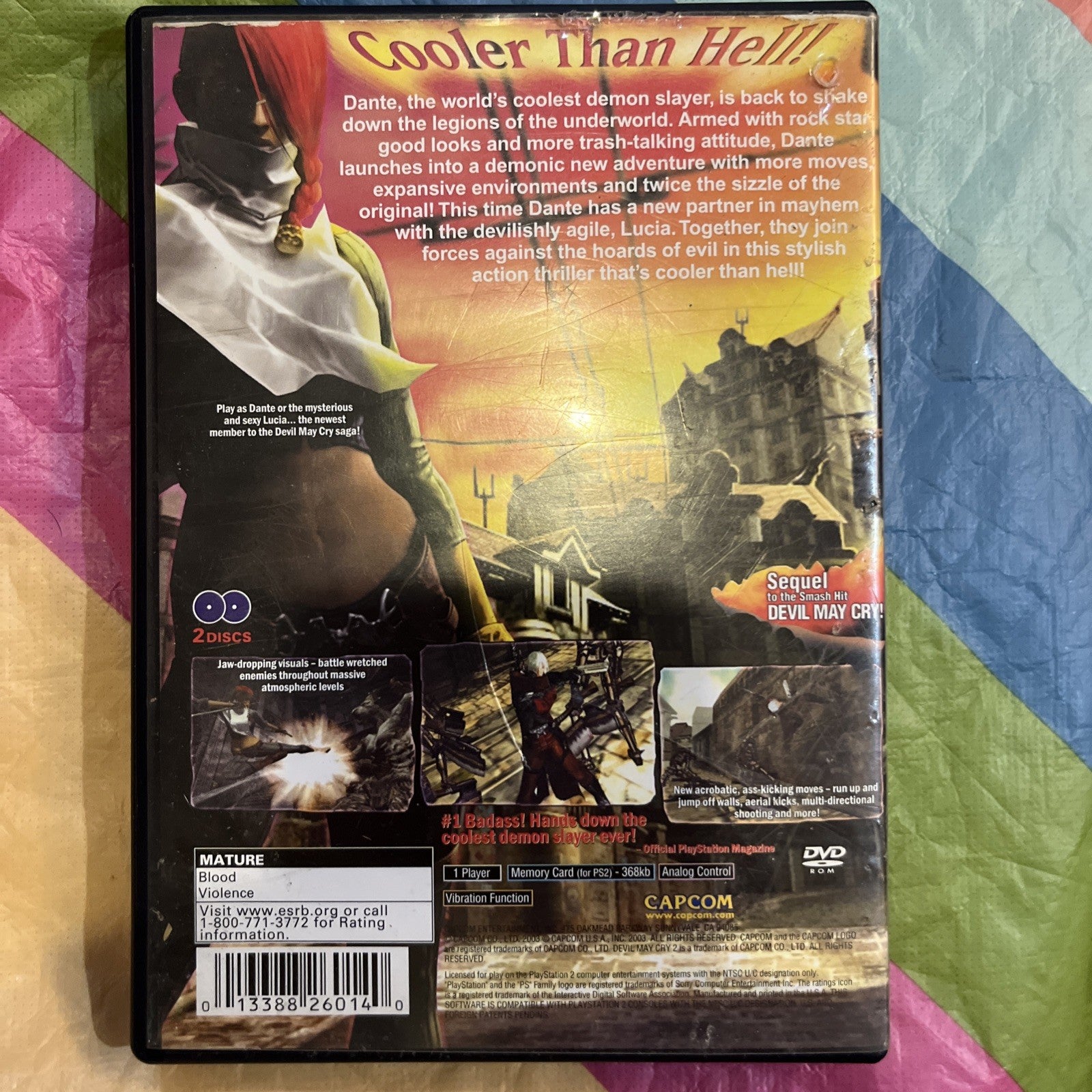 Devil May Cry 2 (PS2) CIB. Manual. 2-Disc. Original Case