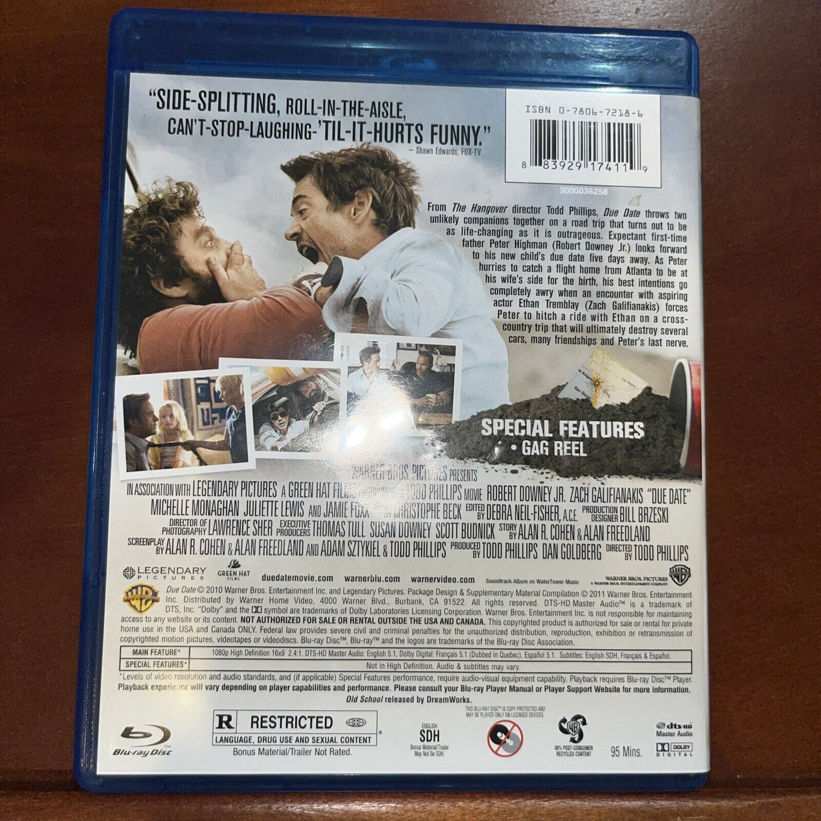 Due Date (Blu-ray, 2011) NEW