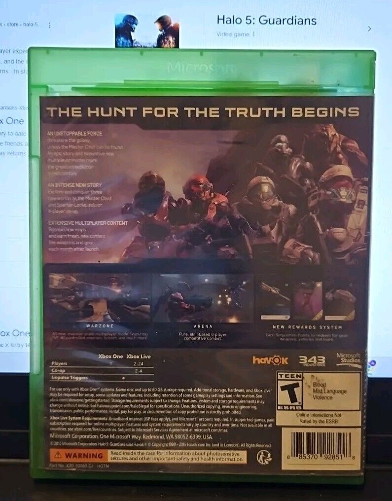 Halo 5: Guardians - Microsoft Xbox One . Tested. Sealed.