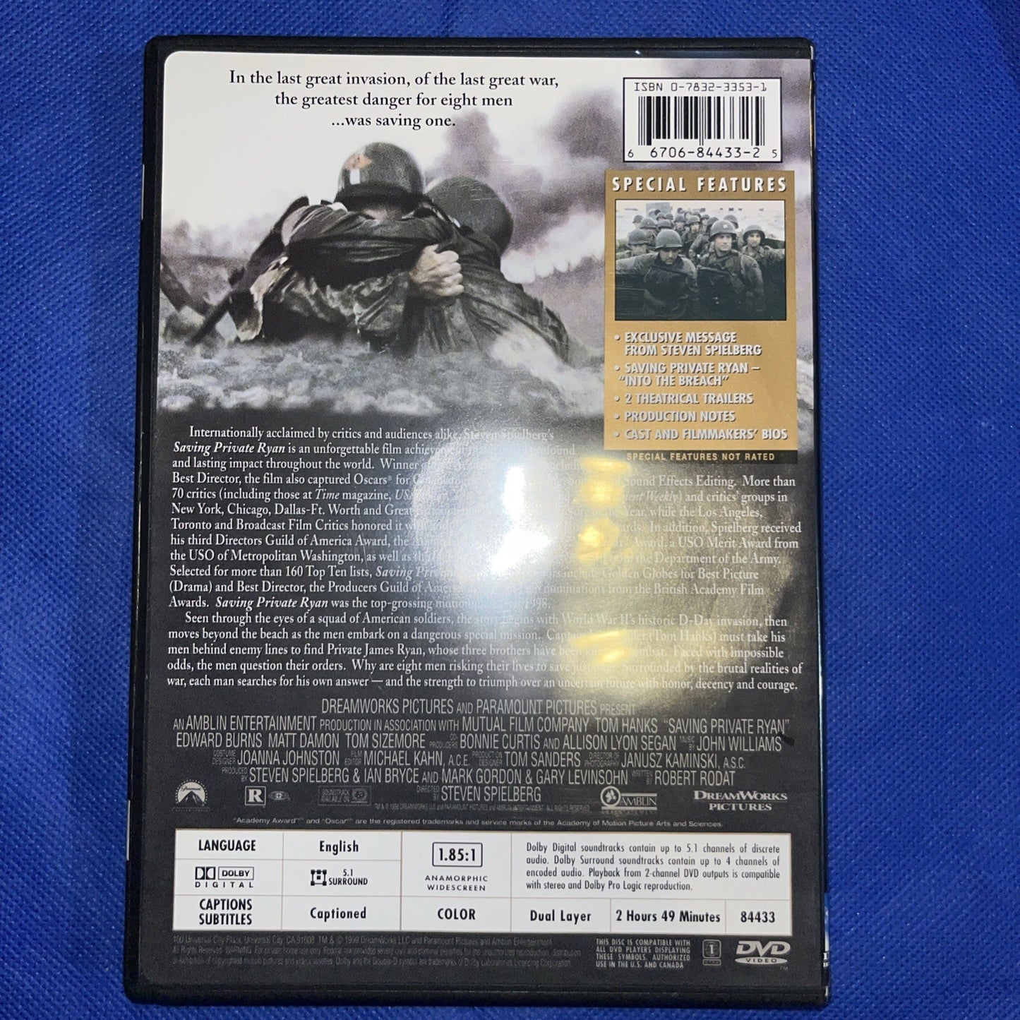 Saving Private Ryan (DVD, 1998) Sealed