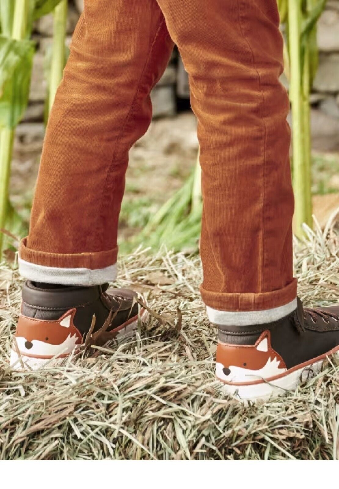 Gymboree Toddler Boys Fox Hi Top Sneakers Shoes Harvest Dk Brown Size 11