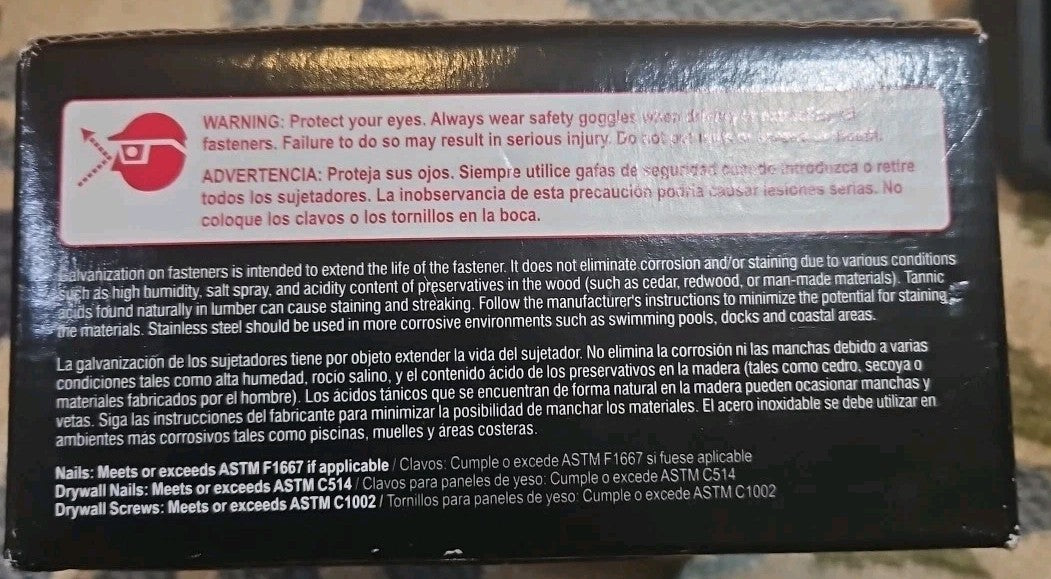 (1 Lb / 207 NAILS) 1-1/2" Plastic Round Cap Electro Galvanized Ring Shank Nail