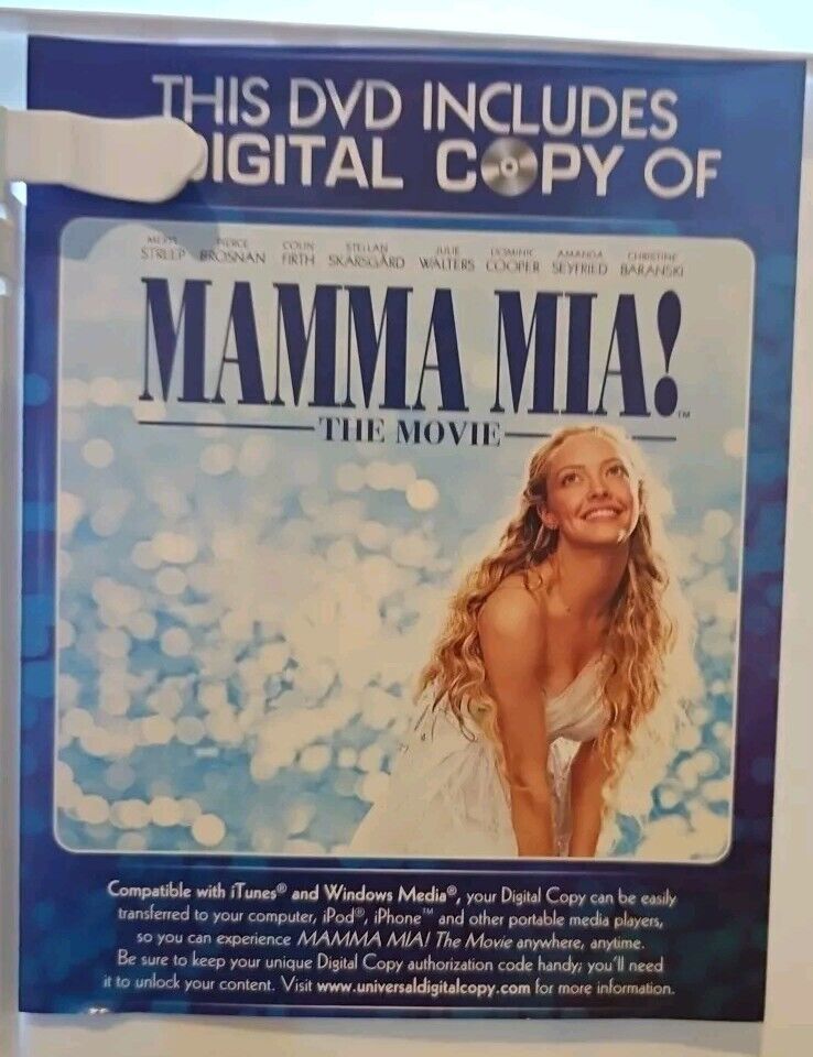 Mamma Mia! (DVD, 2008) Tested. W/slipcover