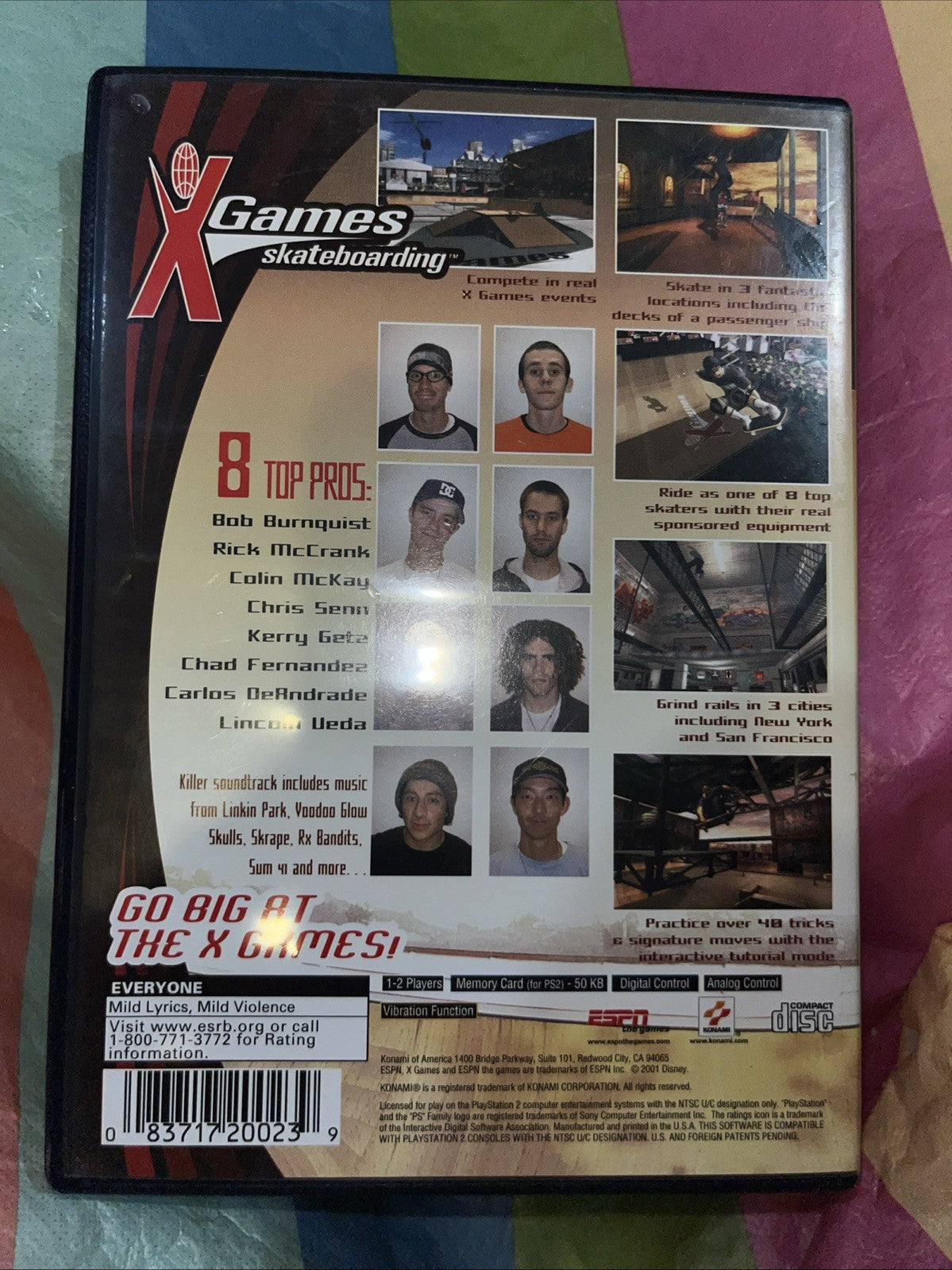 ESPN X Games Skateboarding (PS2) Tested. W/Manual + Reg Card.  Original Case