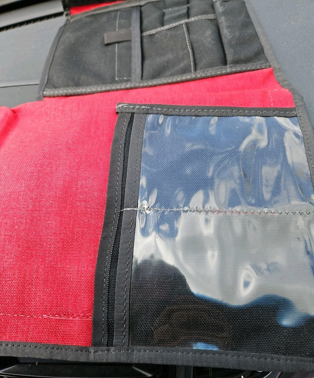 Red W/ White Line Diver Pouch