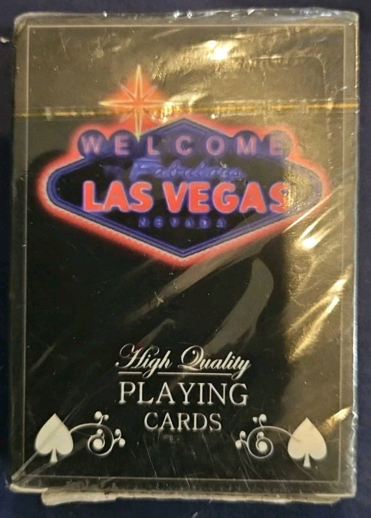Vtg Welcome To Las Vegas Nevada Design Sealed Deck of Playing Cards Sealed