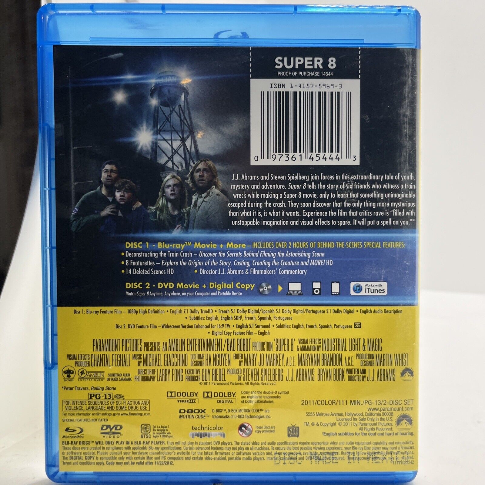 Super 8 (Blu-ray, 2011) No DVD.  No Digital Copy