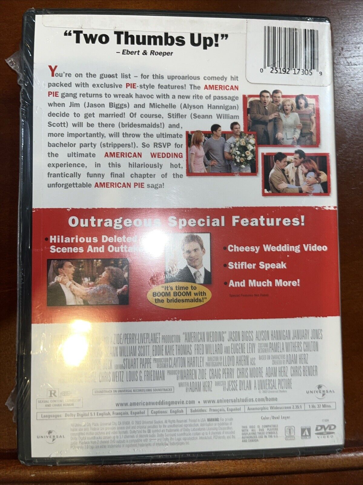 American Wedding Widescreen PROMO DVD 2003 Jason Biggs NEW and SEALED