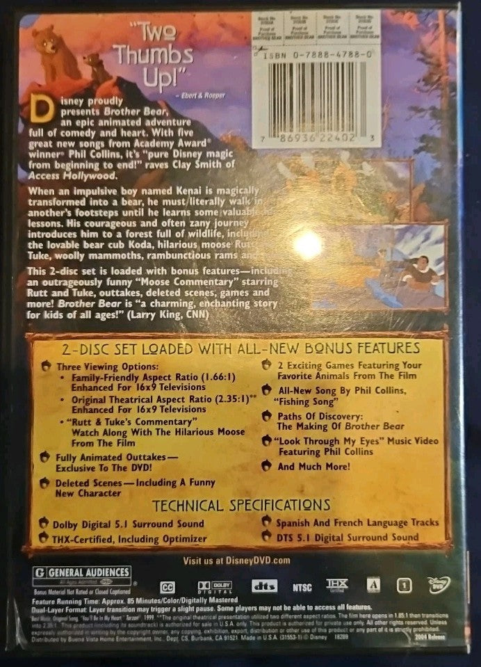 Brother Bear (DVD, 2003) Sealed