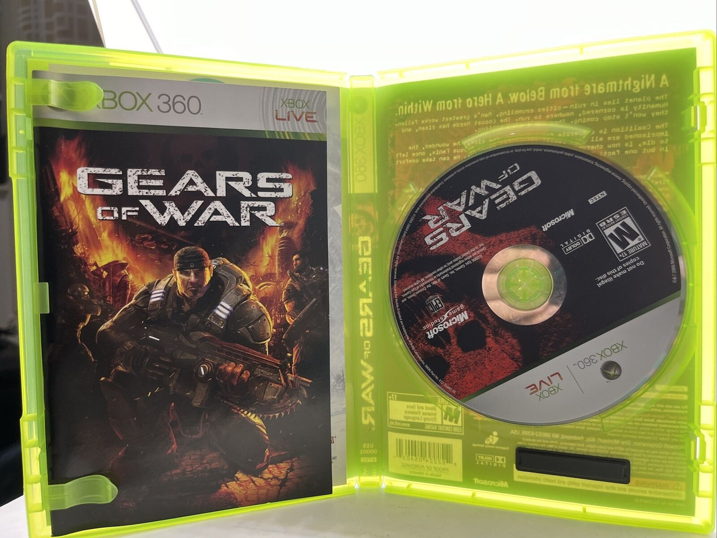 Xbox 360 Game Gears of War (Microsoft Xbox 360,) Complete Xbox 360 Game