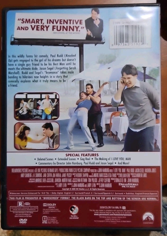 I Love You, Man (DVD, 2009) Brand New