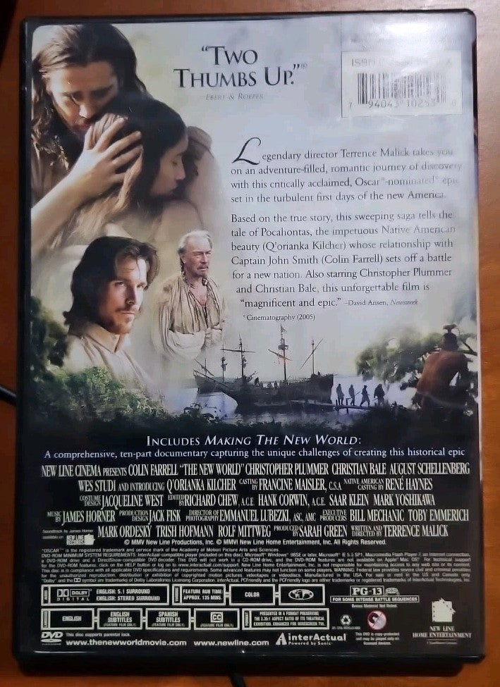 The New World (DVD, 2005) Brand New