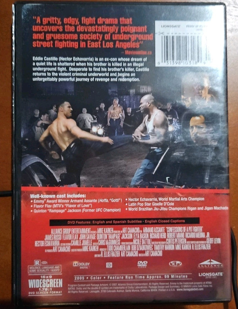 Confessions of a Pit Fighter (DVD, 2005, Wide) Brand New