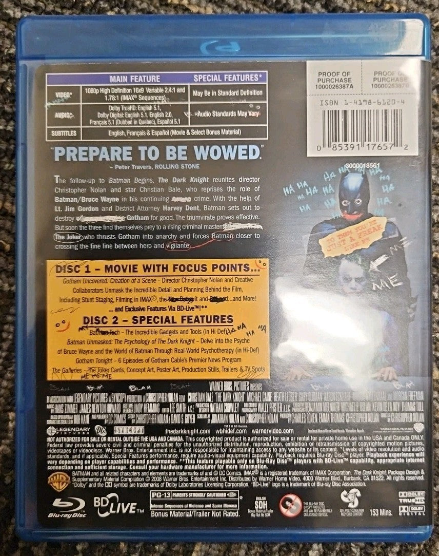 The Dark Knight (Blu-ray, 2008) brand new sealed. No Digital Copy