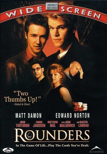 Rounders (DVD, 1998) Tested. New Case. Resealed