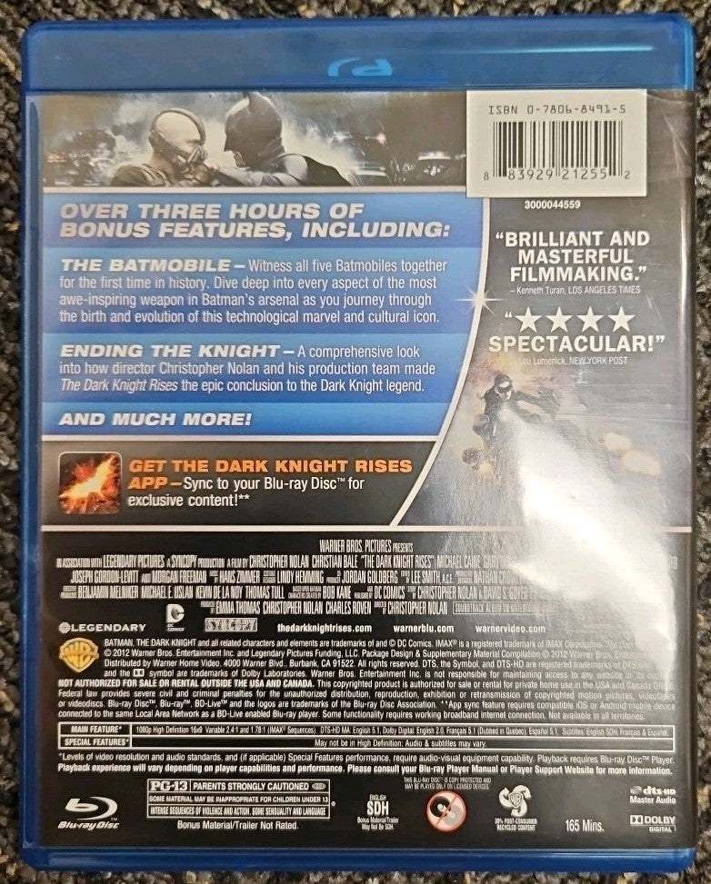 The Dark Knight Rises (Blu-ray, 2012) Brand New Sealed. No Digital Download