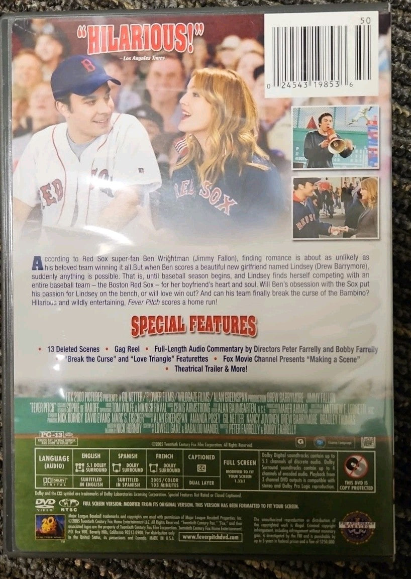 Fever Pitch (DVD, 2005, Full Frame) Brand New