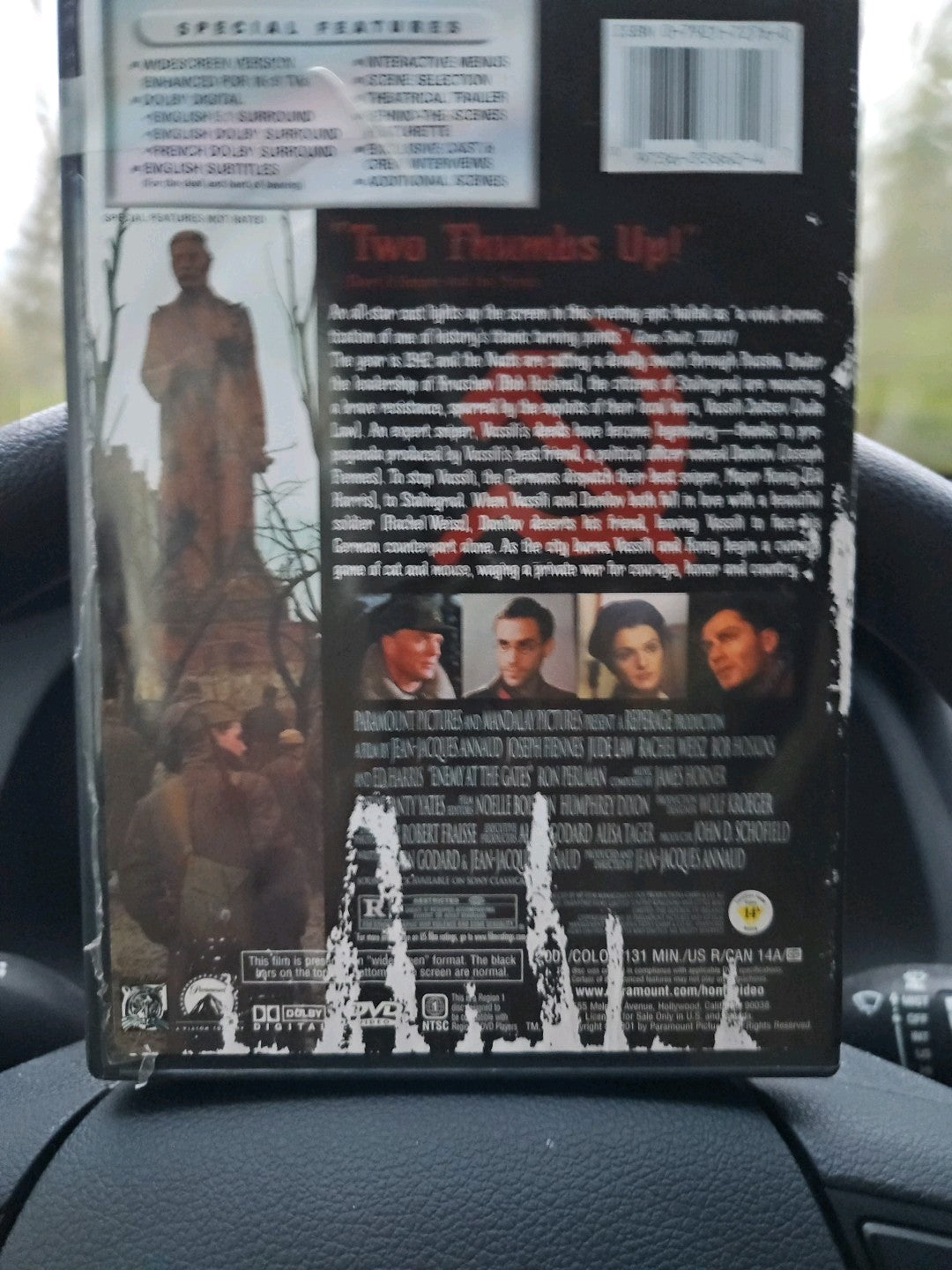 Enemy at the Gates (DVD, 2001) Artwork Rough.  Tested. No Scratches. New Case