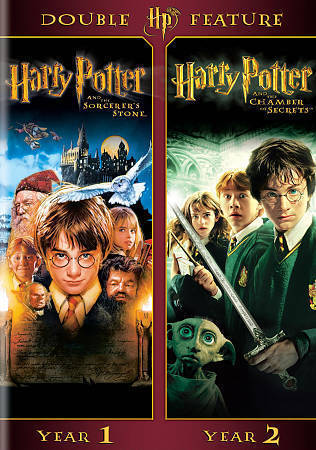 Harry Potter Double Feature: Year 1  Year 2 (DVD, 2012) Tested. Worn Cases. 