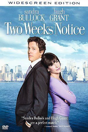 Two Weeks Notice (DVD, 2003, Widescreen) Brand New