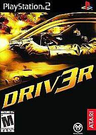 Driv3r (PS2) Mint. CIB Manual + Stckers In Original Case