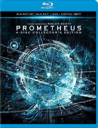 Prometheus (Blu-ray/DVD, 4-Disc, Collectors Edition) No Download. New Sealed