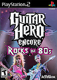 Guitar Hero Encore: Rocks the 80s (PS2) Mint. Tested. Manual. Poster
